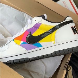 Nike Big Low LE white Nike with multicolored check